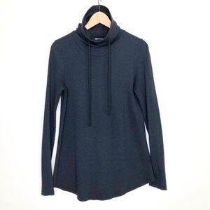 Southcott dark grey Waffle knit, call Nick drawstring pull over